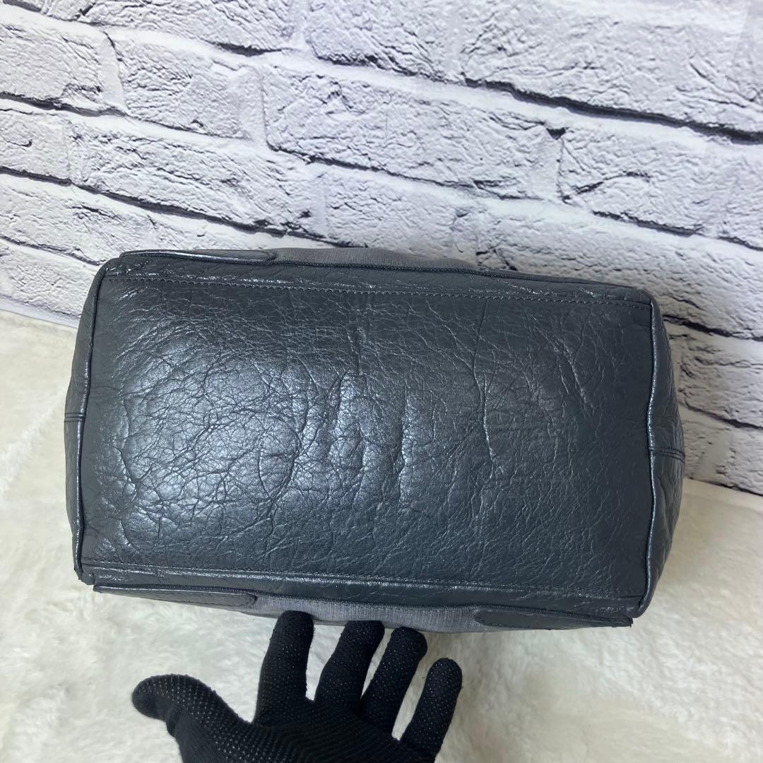 バレンシアガ✨カバスS シワ加工 本革 レザー トートバッグ ダークグレー