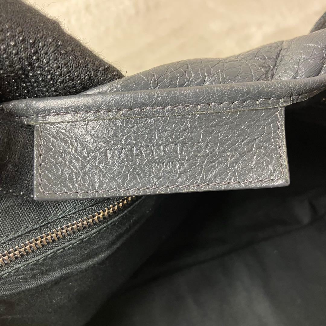 バレンシアガ✨カバスS シワ加工 本革 レザー トートバッグ ダークグレー