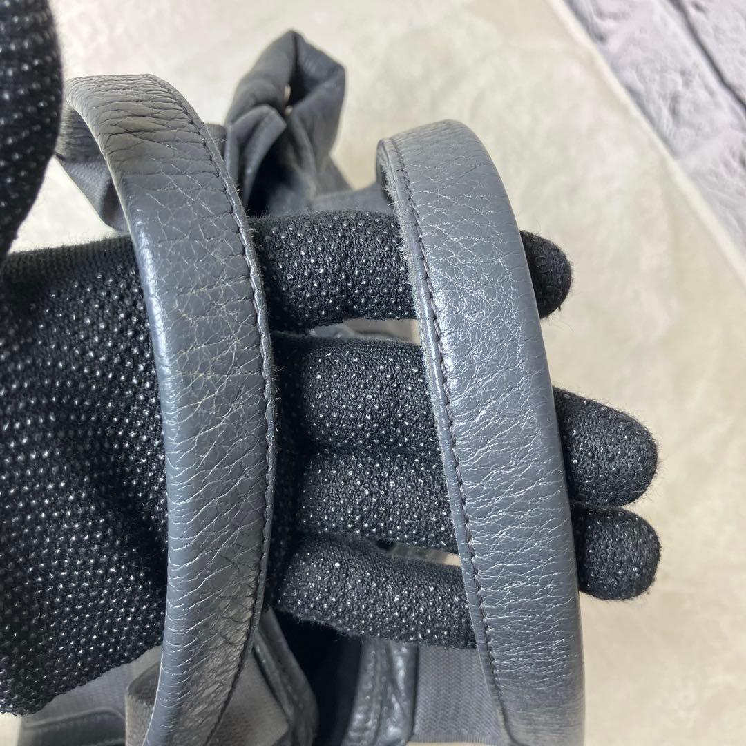 バレンシアガ✨カバスS シワ加工 本革 レザー トートバッグ ダークグレー