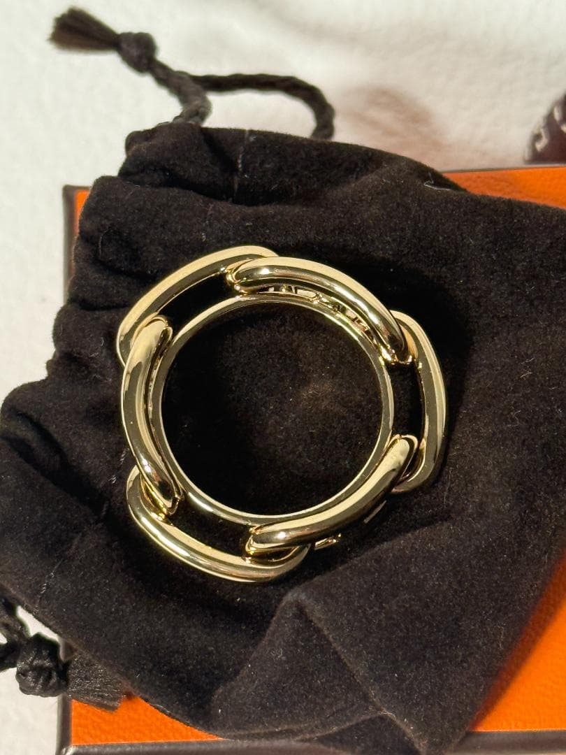 未使用品！　エルメス　スカーフリング　ゴールド　シェーヌダンクル　上品