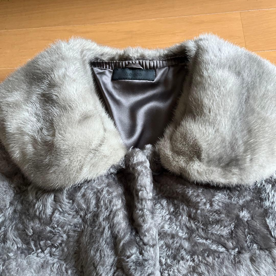 【Ayaサマ専用】Riecco ミンク襟　ラム　リアルファーコート