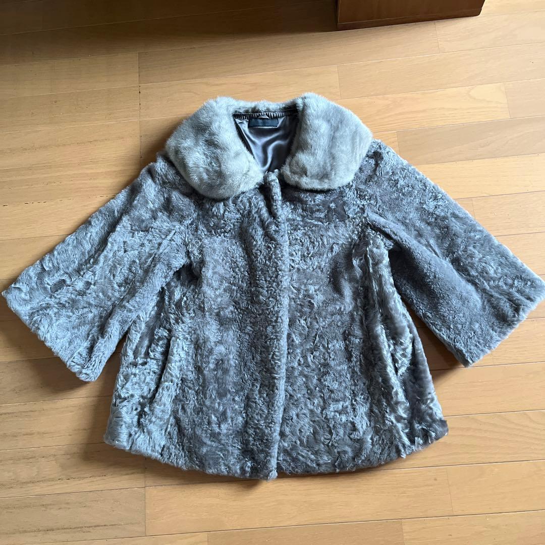 【Ayaサマ専用】Riecco ミンク襟　ラム　リアルファーコート