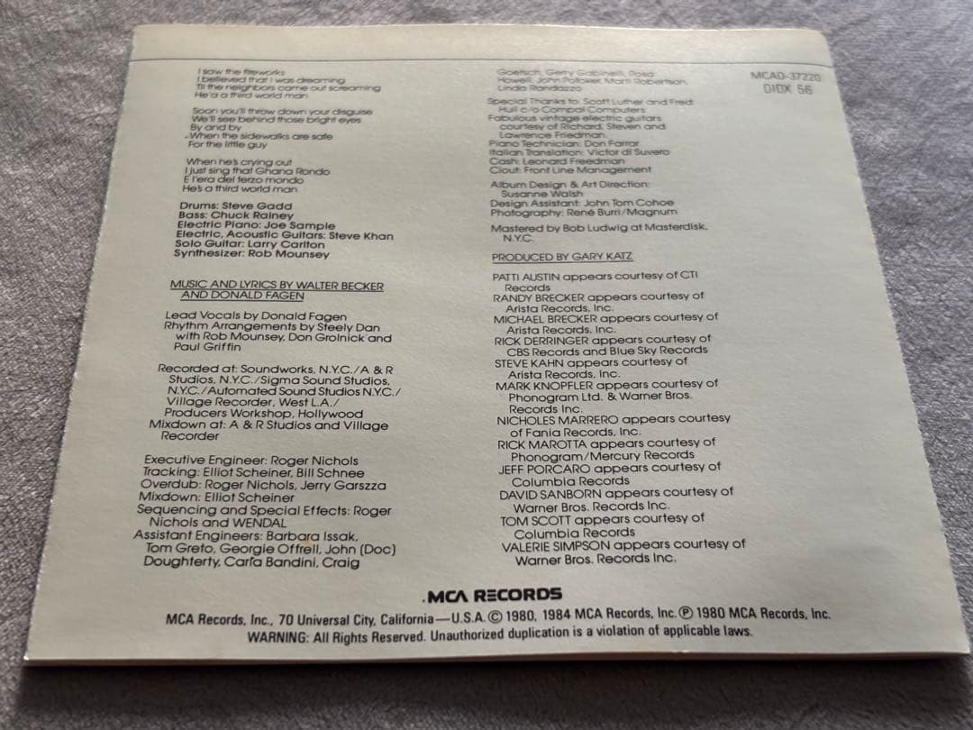 レアSteely Dan gaucho直筆サイン CD スティーリー・ダン