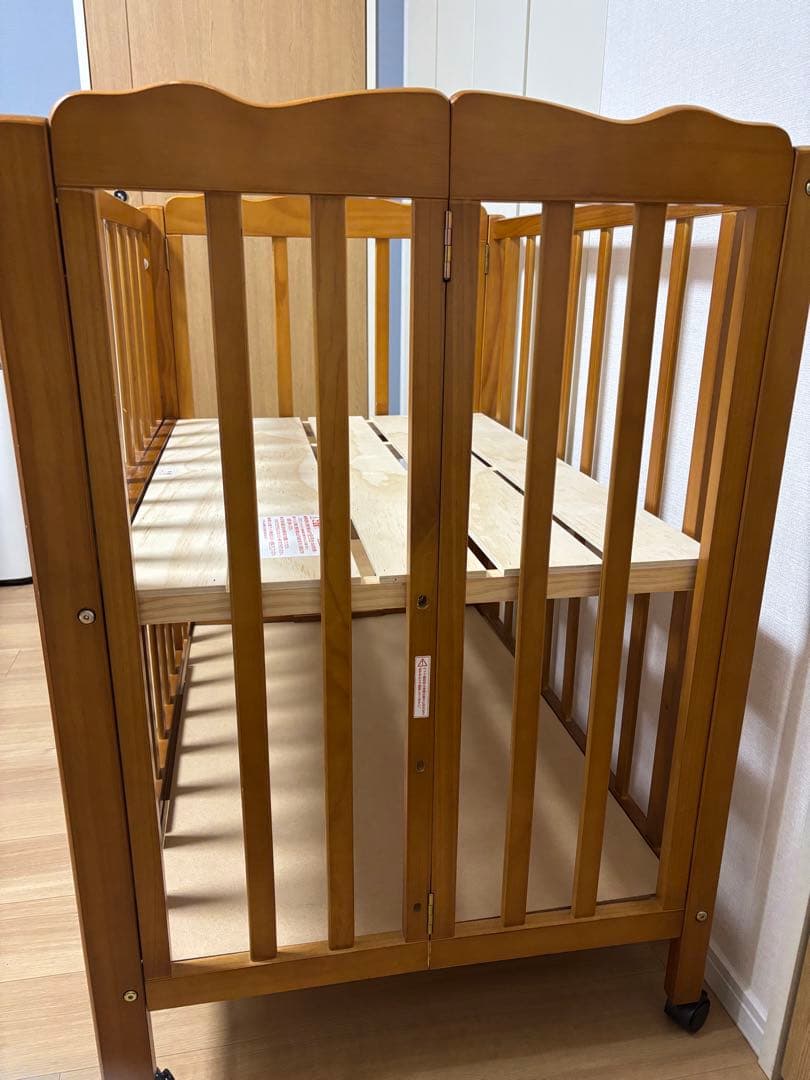 大和屋ミニベビーベッド （折り畳み可/キャスター&収納付き）掛&敷布団セット可能