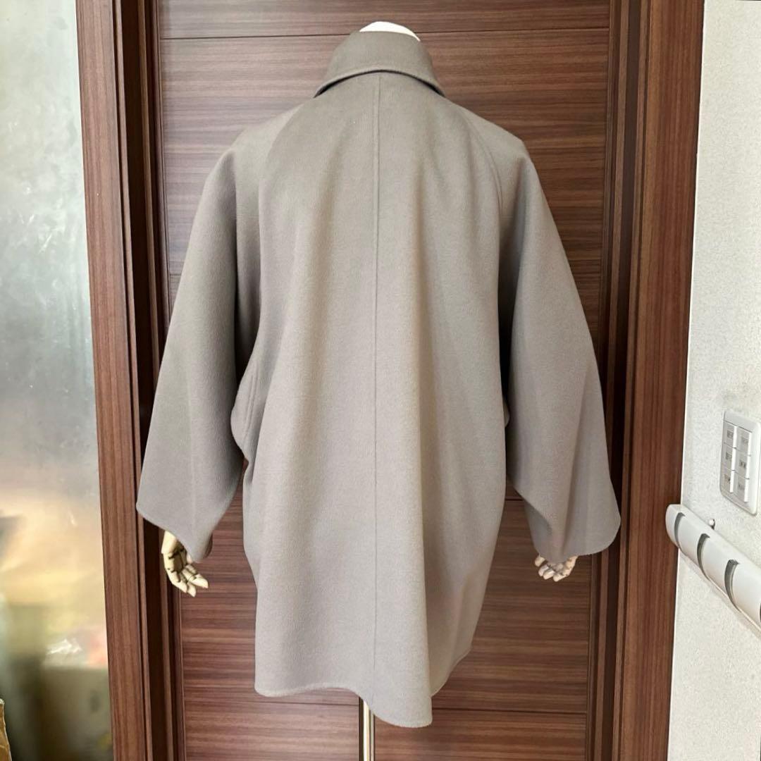 【極々美品】Max Maraマックスマーラ ポンチョ風コート グレージュ系　38