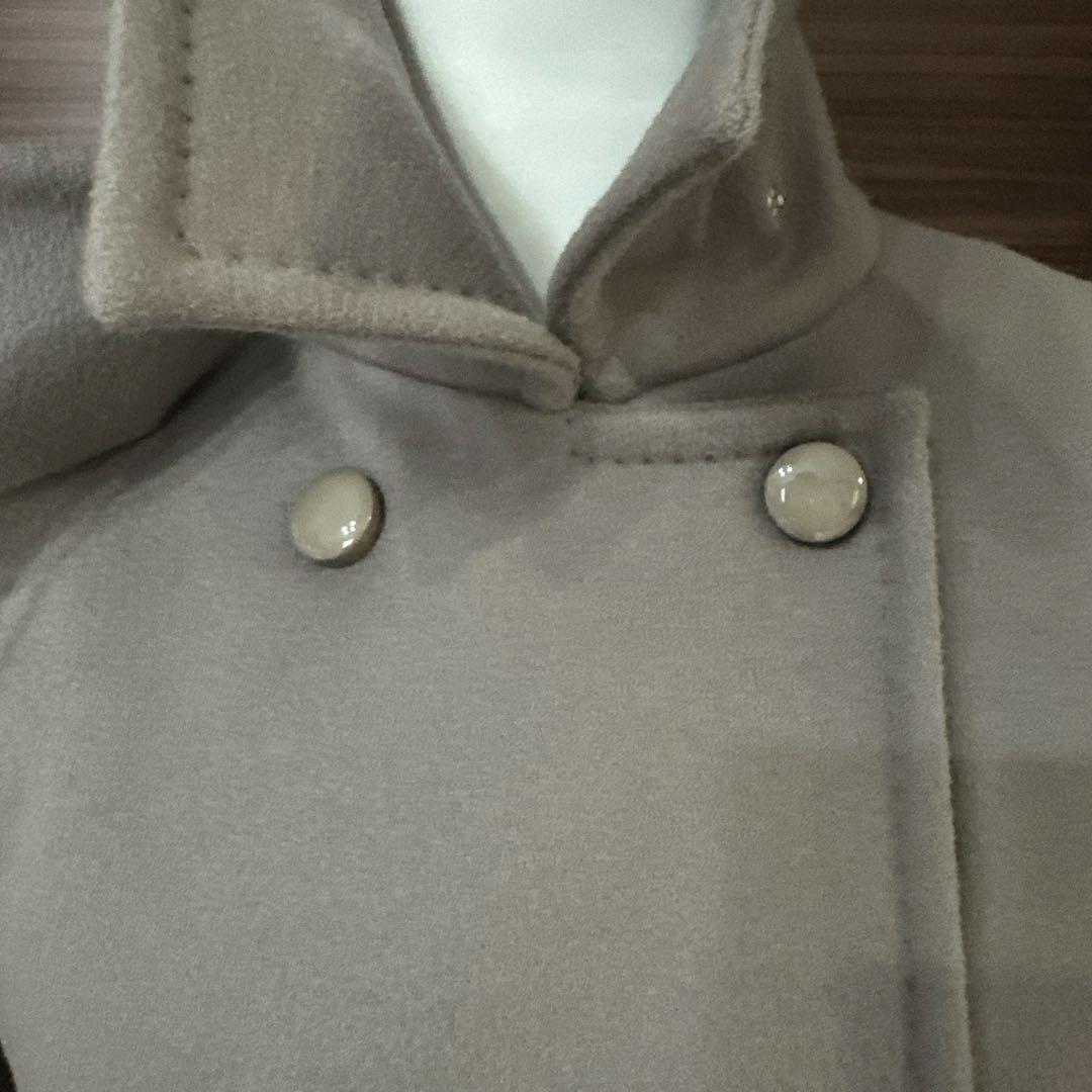 【極々美品】Max Maraマックスマーラ ポンチョ風コート グレージュ系　38