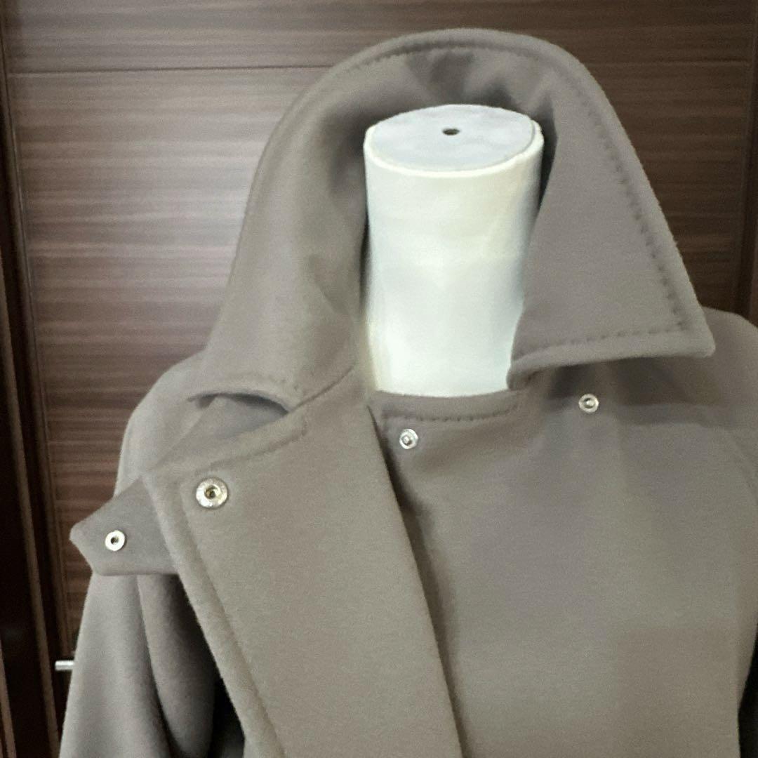 【極々美品】Max Maraマックスマーラ ポンチョ風コート グレージュ系　38