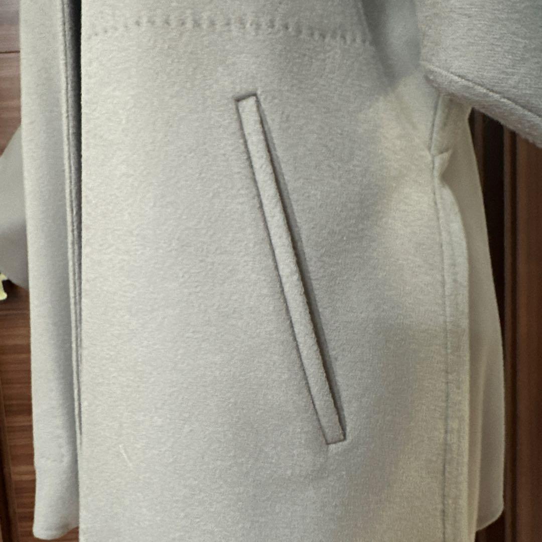 【極々美品】Max Maraマックスマーラ ポンチョ風コート グレージュ系　38