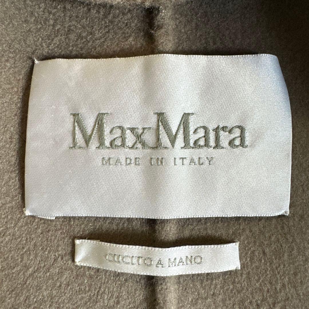 【極々美品】Max Maraマックスマーラ ポンチョ風コート グレージュ系　38