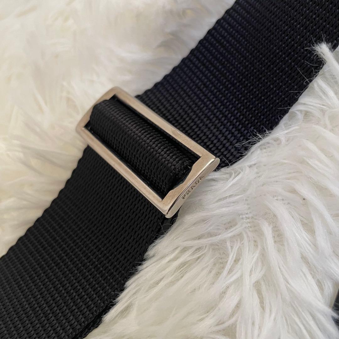 極美品 PRADA ショルダーバッグ カメラバッグ ナイロン レザー ブラック