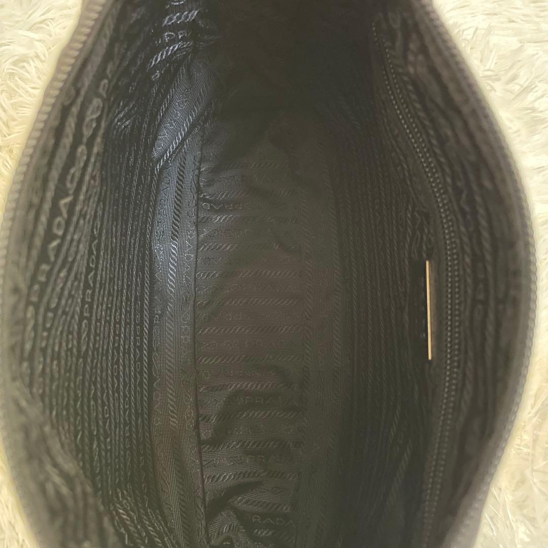 極美品 PRADA ショルダーバッグ カメラバッグ ナイロン レザー ブラック
