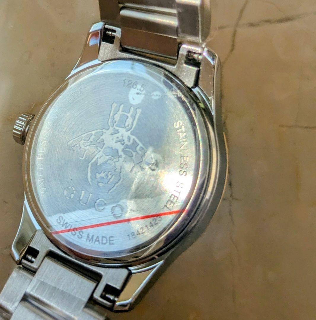 新品未使用　GUCCI　腕時計　猫　ゴールド　ホワイト　YA1265012