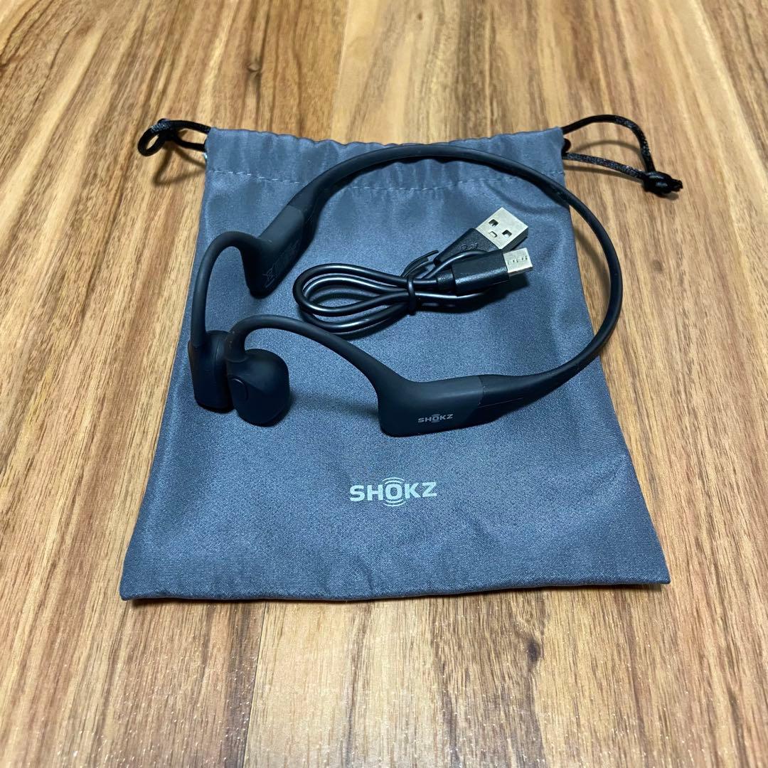 SHOKZ 骨伝導イヤホン ブラック