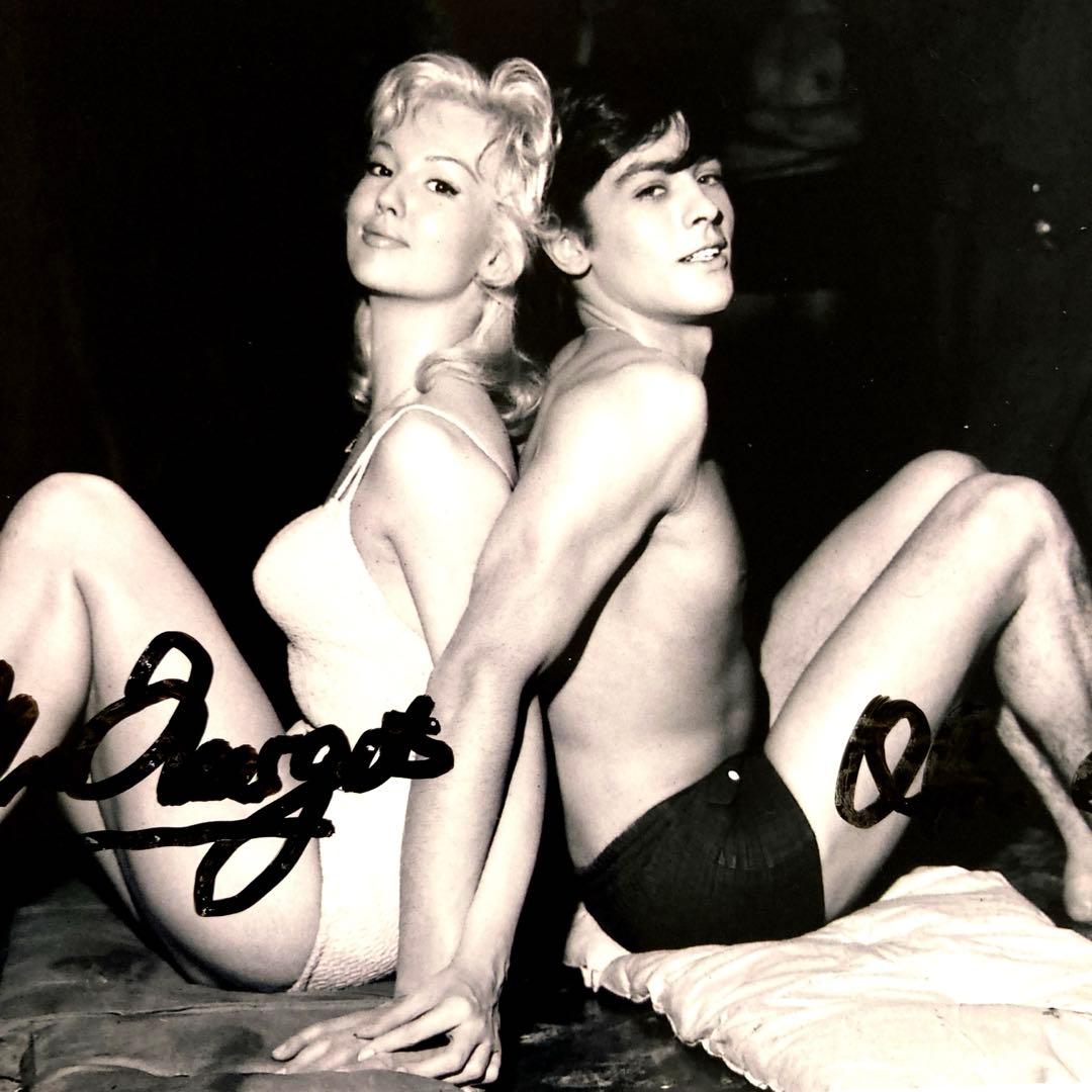 アランドロンとミレーヌドモンジョ直筆サイン入り写真…