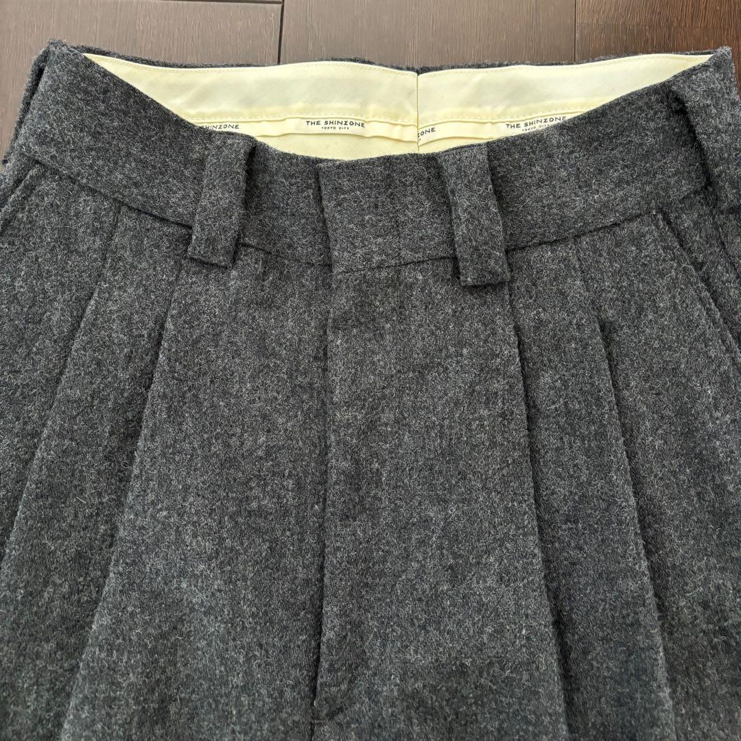 THE SHINZONE シンゾーン ウールフランネル トムボーイパンツ 34