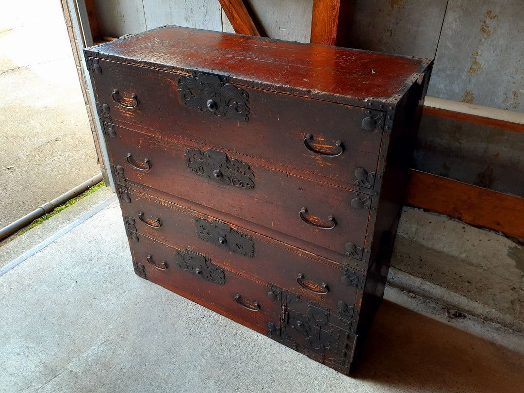時代箪笥　重ね箪笥　和たんす　アンティーク　レトロ　古民家