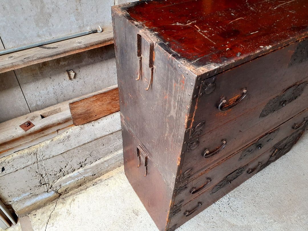 時代箪笥　重ね箪笥　和たんす　アンティーク　レトロ　古民家