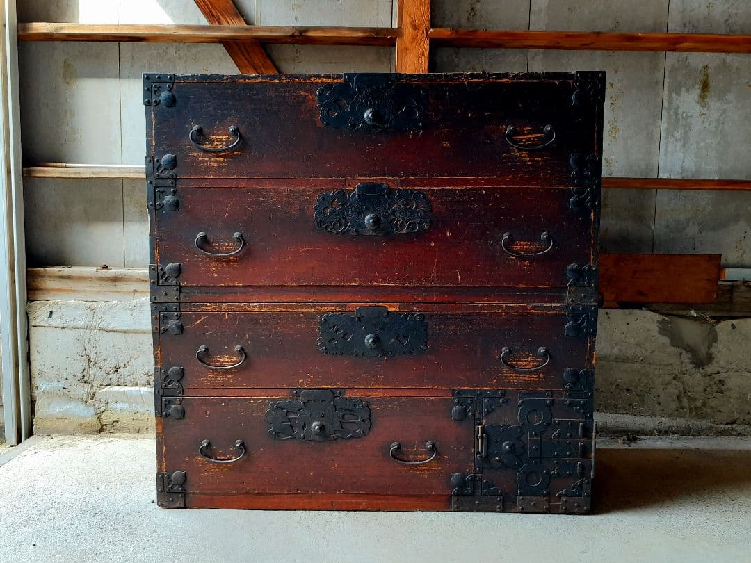 時代箪笥　重ね箪笥　和たんす　アンティーク　レトロ　古民家