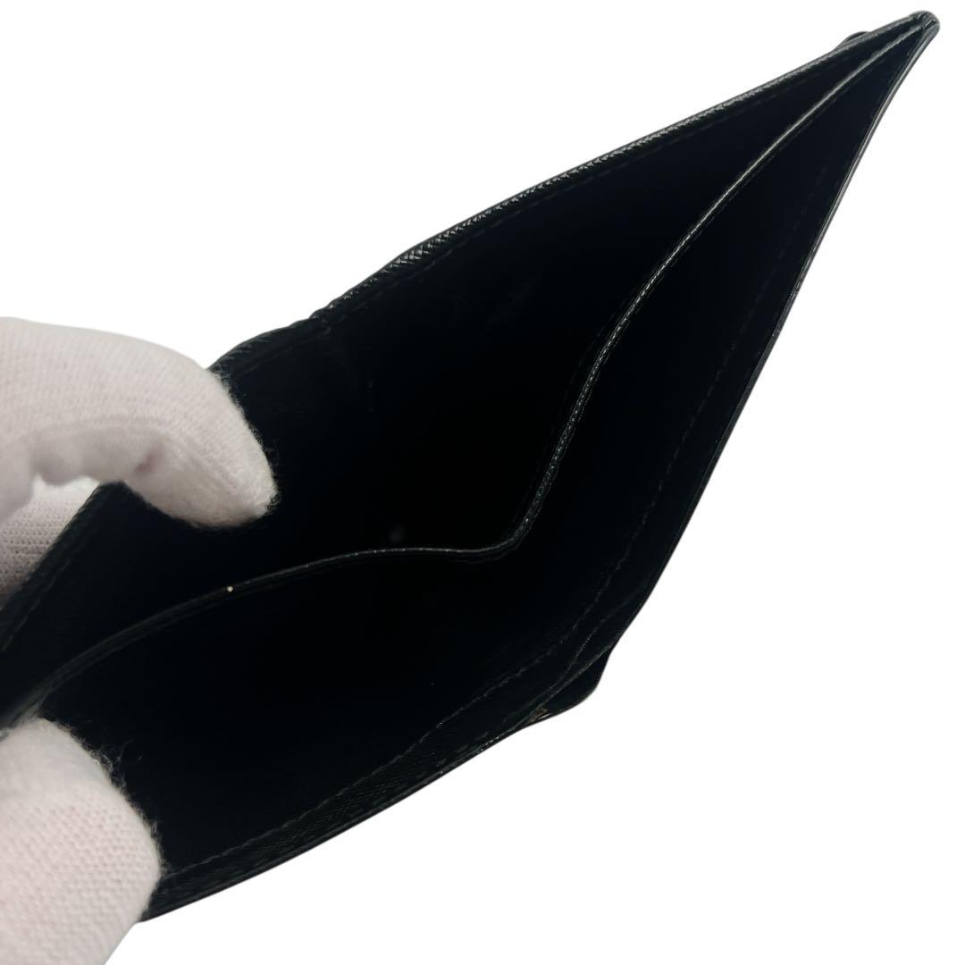 専用　PRADA レザー ブラック メンズ 折り財布 7583