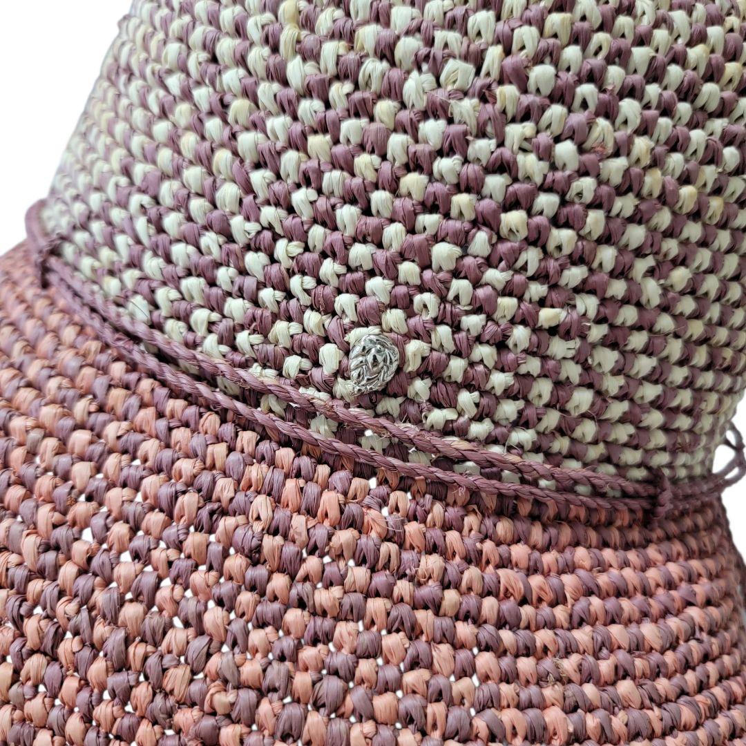 美品 バイカラー ヘレンカミンスキー PROVANCE8 ラフィアハット