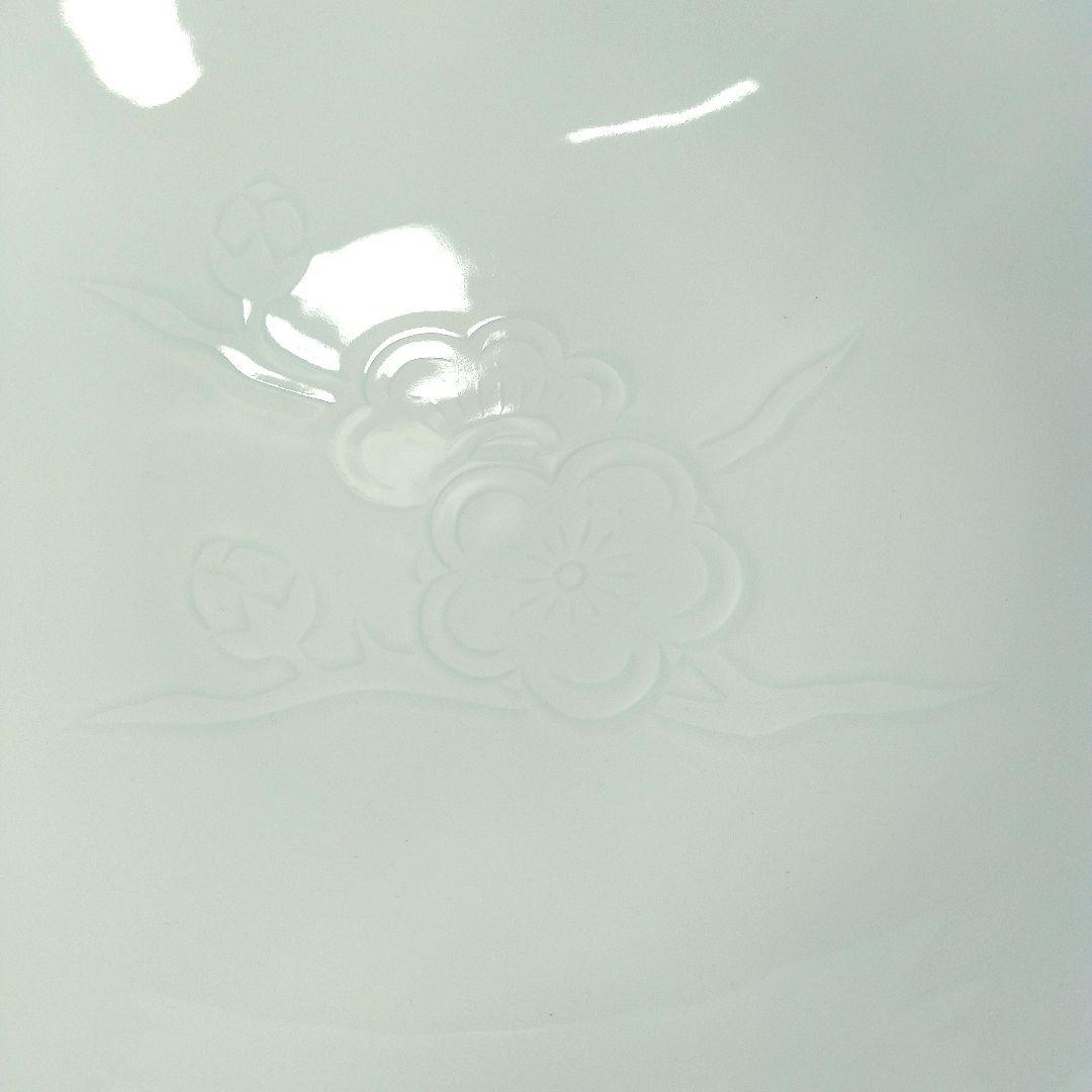 【本物保証】井上萬二(人間国宝) 白磁 彫文菓子鉢 共箱 栞2 美品 有田焼