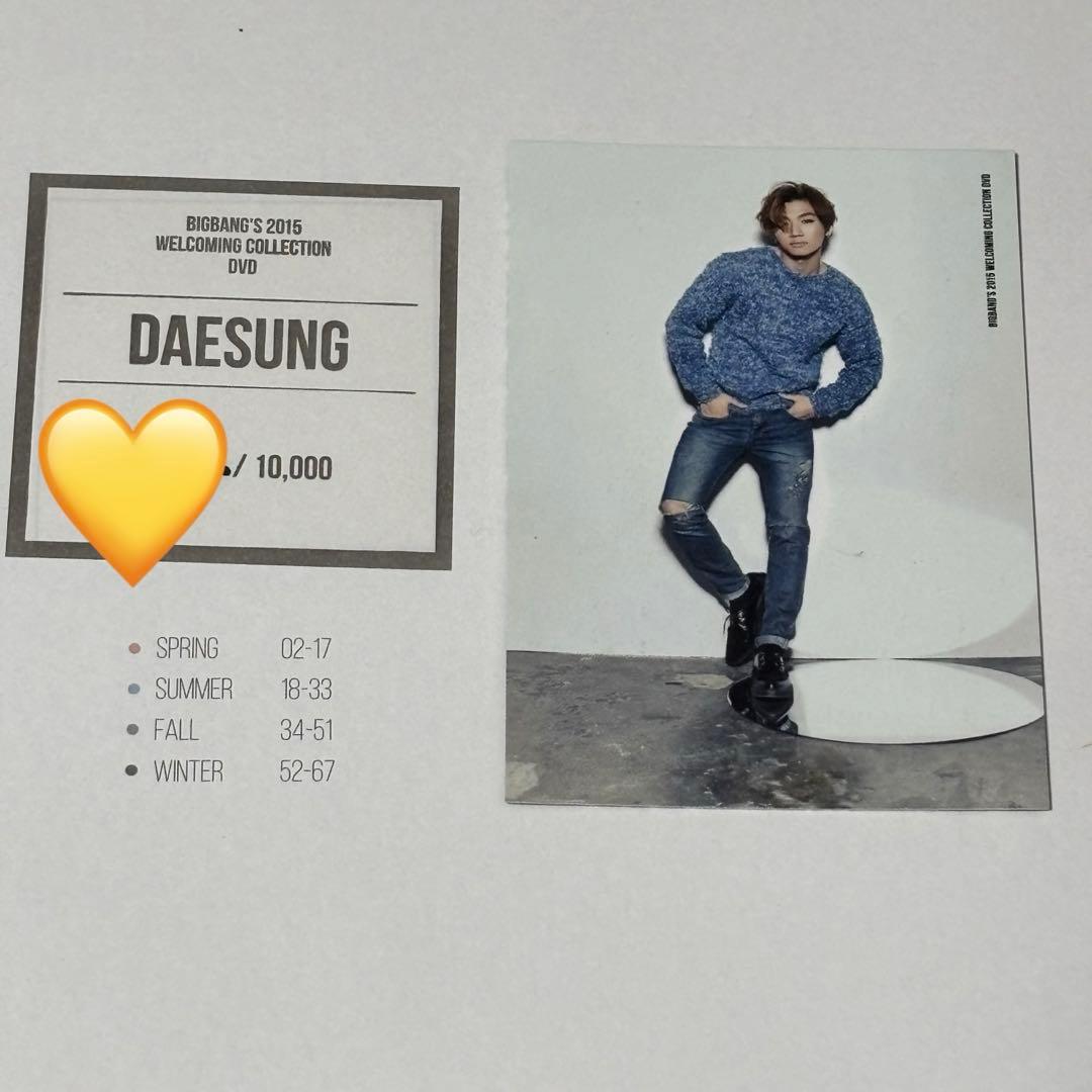 BIGBANG2015 WELCOMING COLLECTION テソン 韓国盤