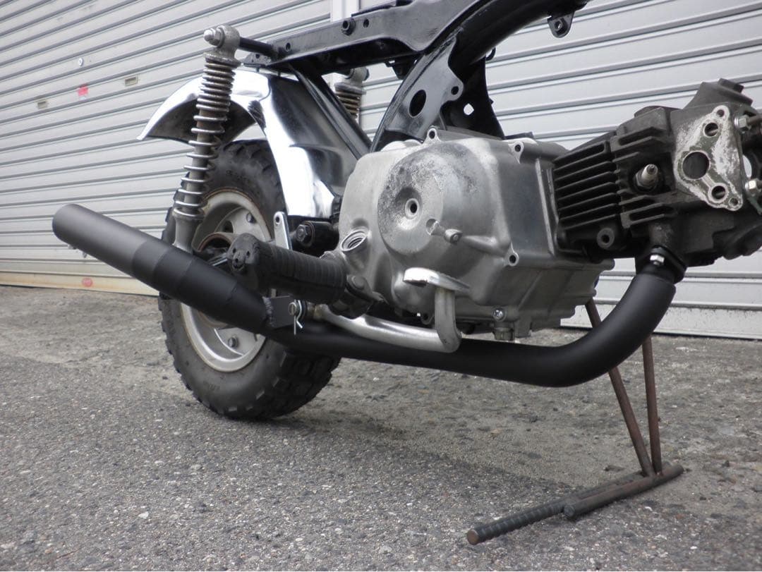 しーちゃん出品。モンキー 鉄管マフラー　ベーシック改/ワイド