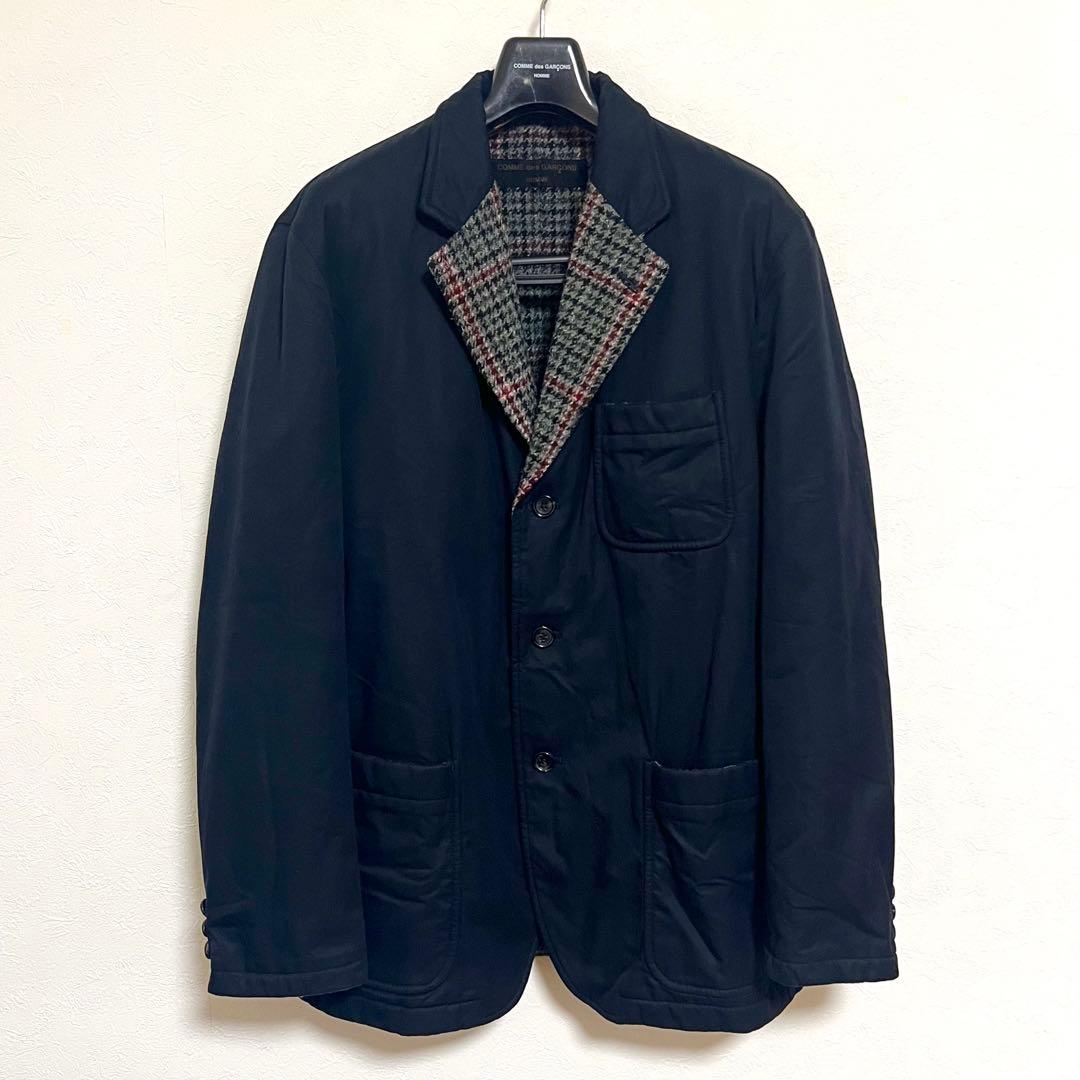 【美品】コムデギャルソンオム　綿×チェックダブルフェイスジャケット　リバーシブル