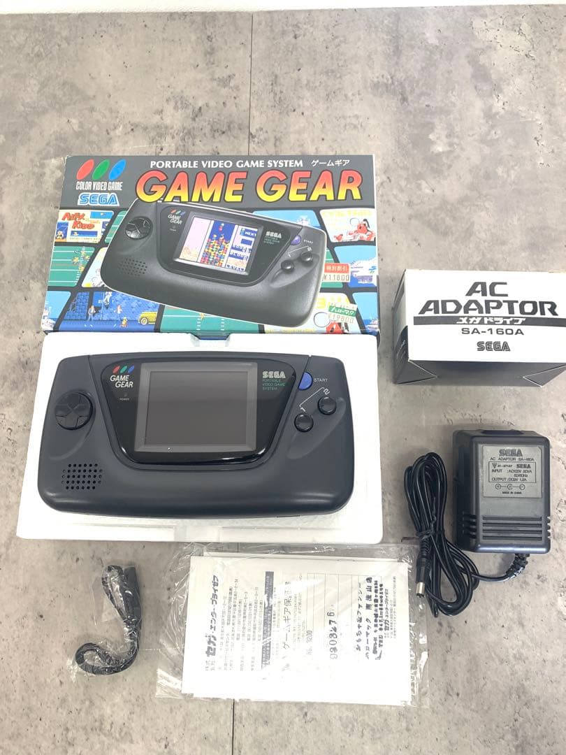 ＄ SEGA GAME GEAR ゲーム機 ゲームギア対応ACアダプター付き