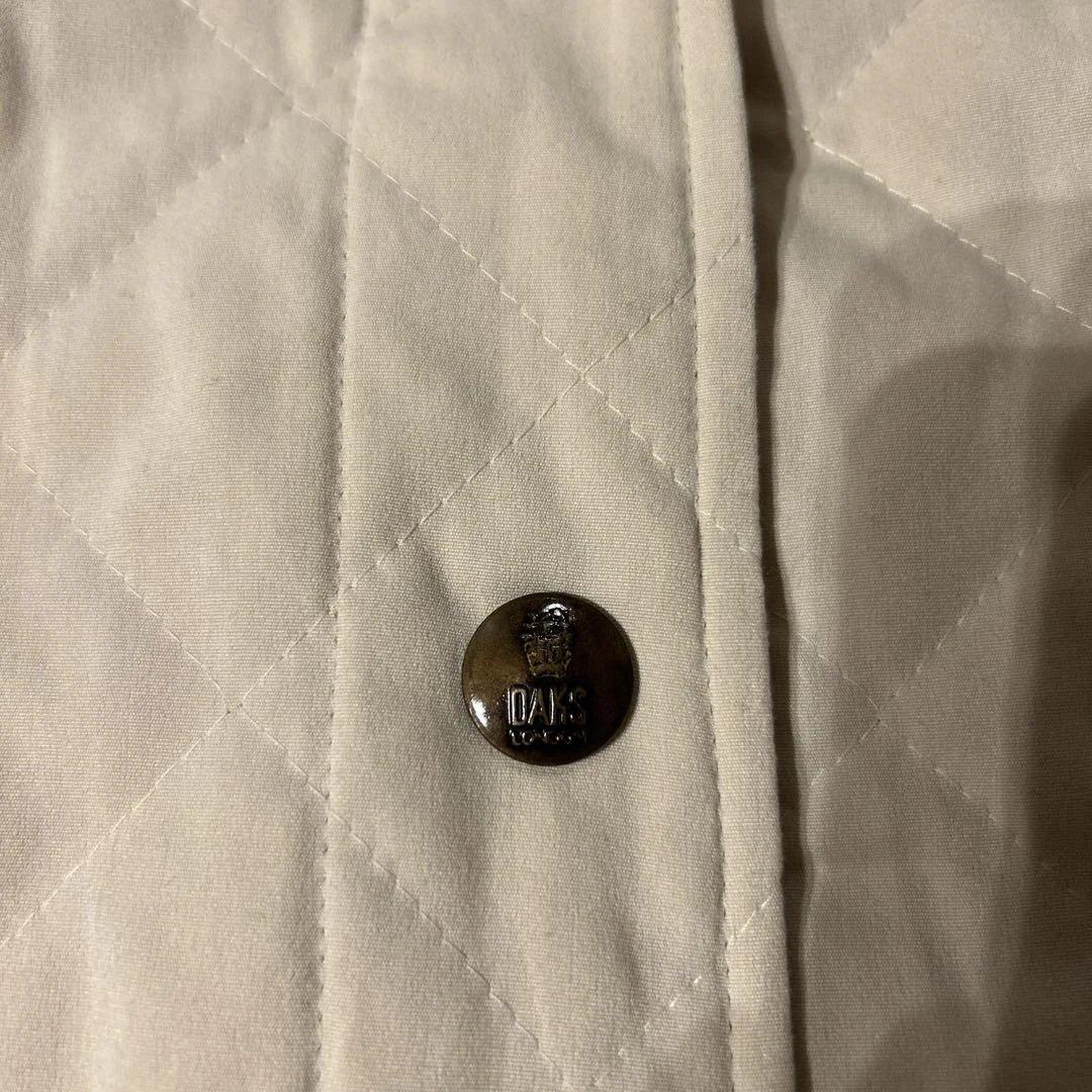 ★美品★DAKS★キルティングロングコート★アイボリー★11★ダックス★チェック