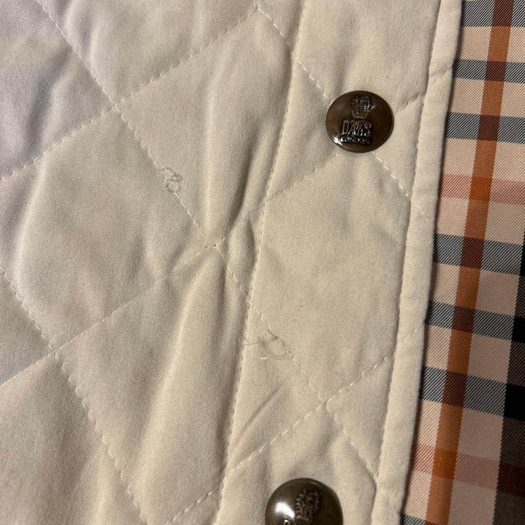 ★美品★DAKS★キルティングロングコート★アイボリー★11★ダックス★チェック