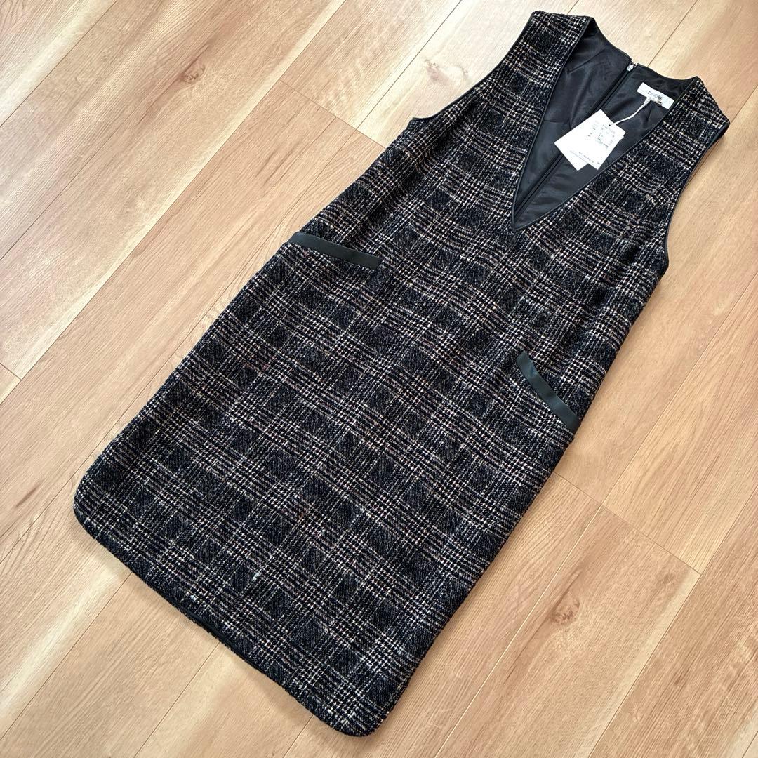 【新品未使用・タグ付き】PINORE ピノーレ ツィード ジャンパースカート