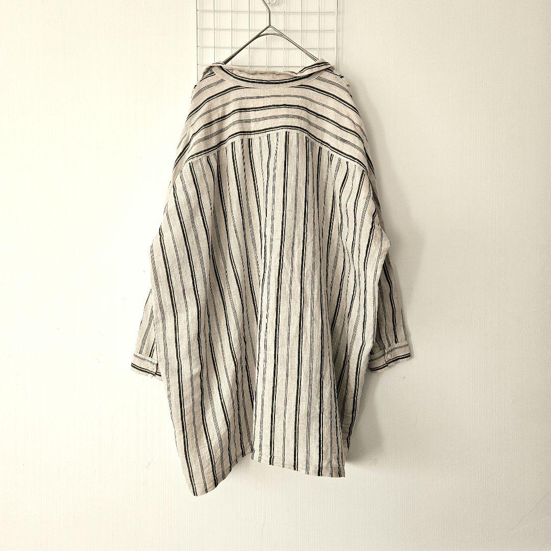 ICHI Antiquitès コットンリネン ワイドシャツチュニック