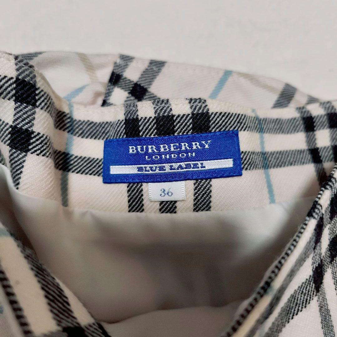 BURBERRY　ブルーレーベル　ノバチェック柄　ミニスカート リボン付