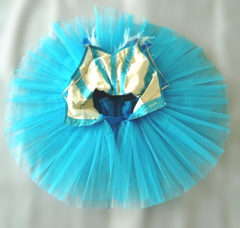 バレエ　クラシックチュチュ　 シルビア製水色　Ｓサイズ 2着まとめ 髪飾り、袖付