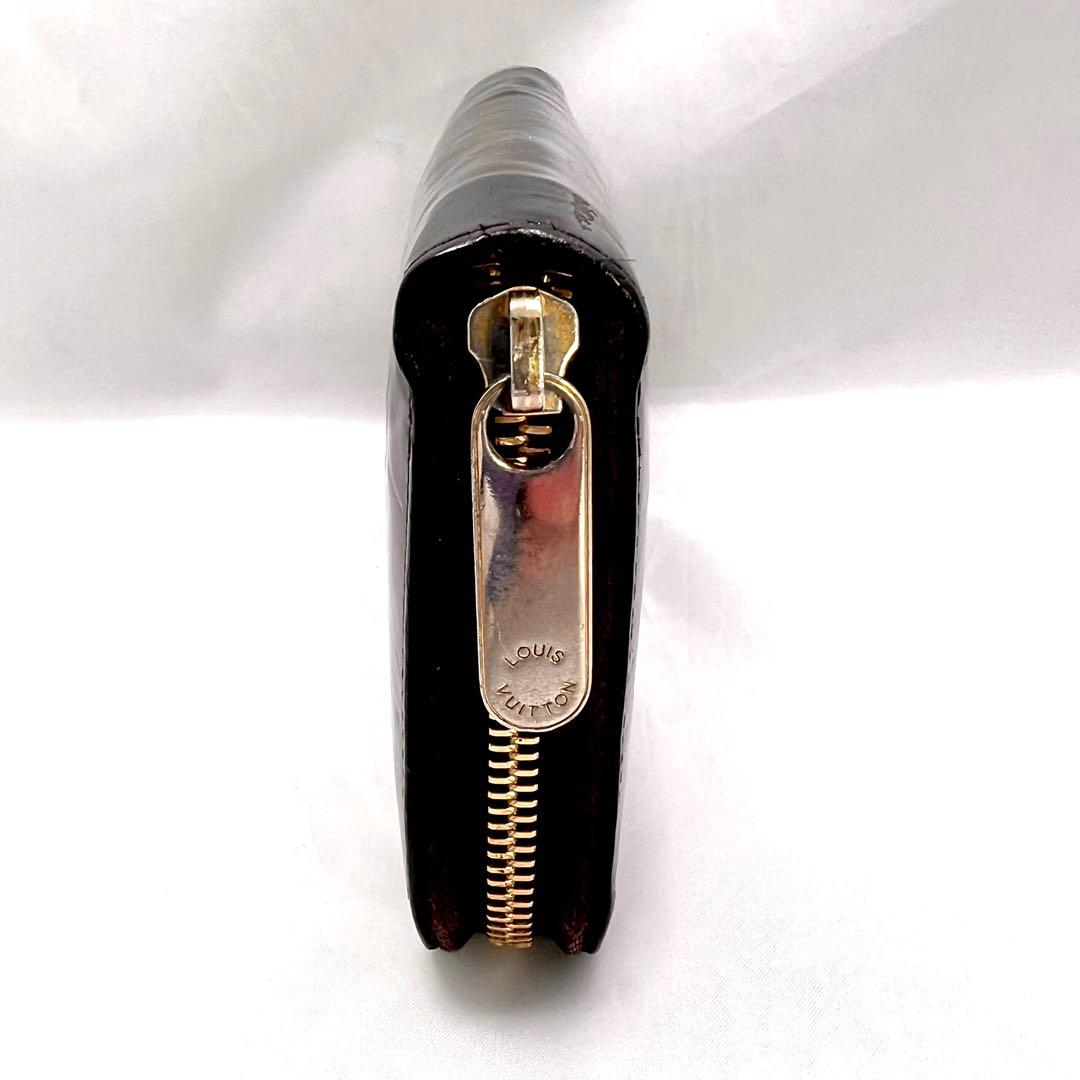 ルイヴィトン ヴェルニ アマラント ジッピーウォレット モノグラムM93522