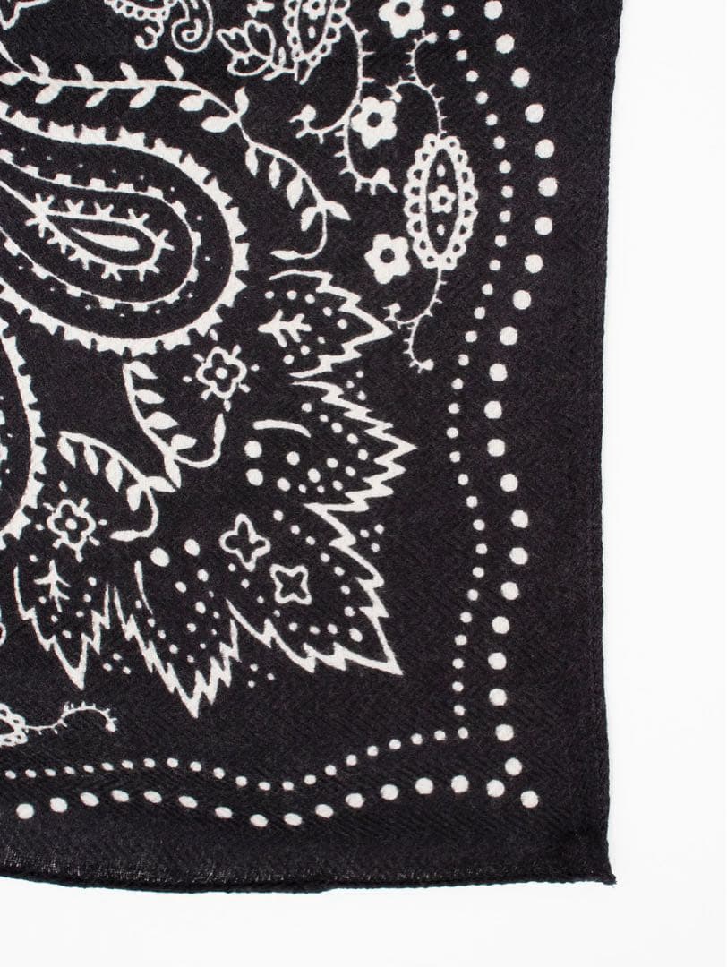 ＜ウールシルクストールヘリンボーン織120＞カレイドバンダナ