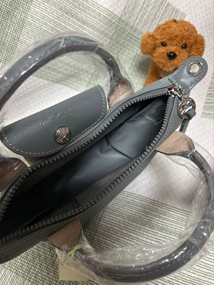 《LONGCHAMP》プリアージュ トップハンドバッグ　XS/グレー