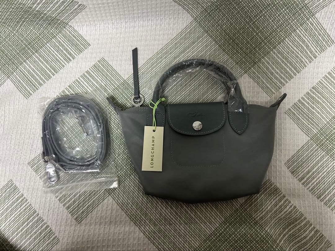 《LONGCHAMP》プリアージュ トップハンドバッグ　XS/グレー