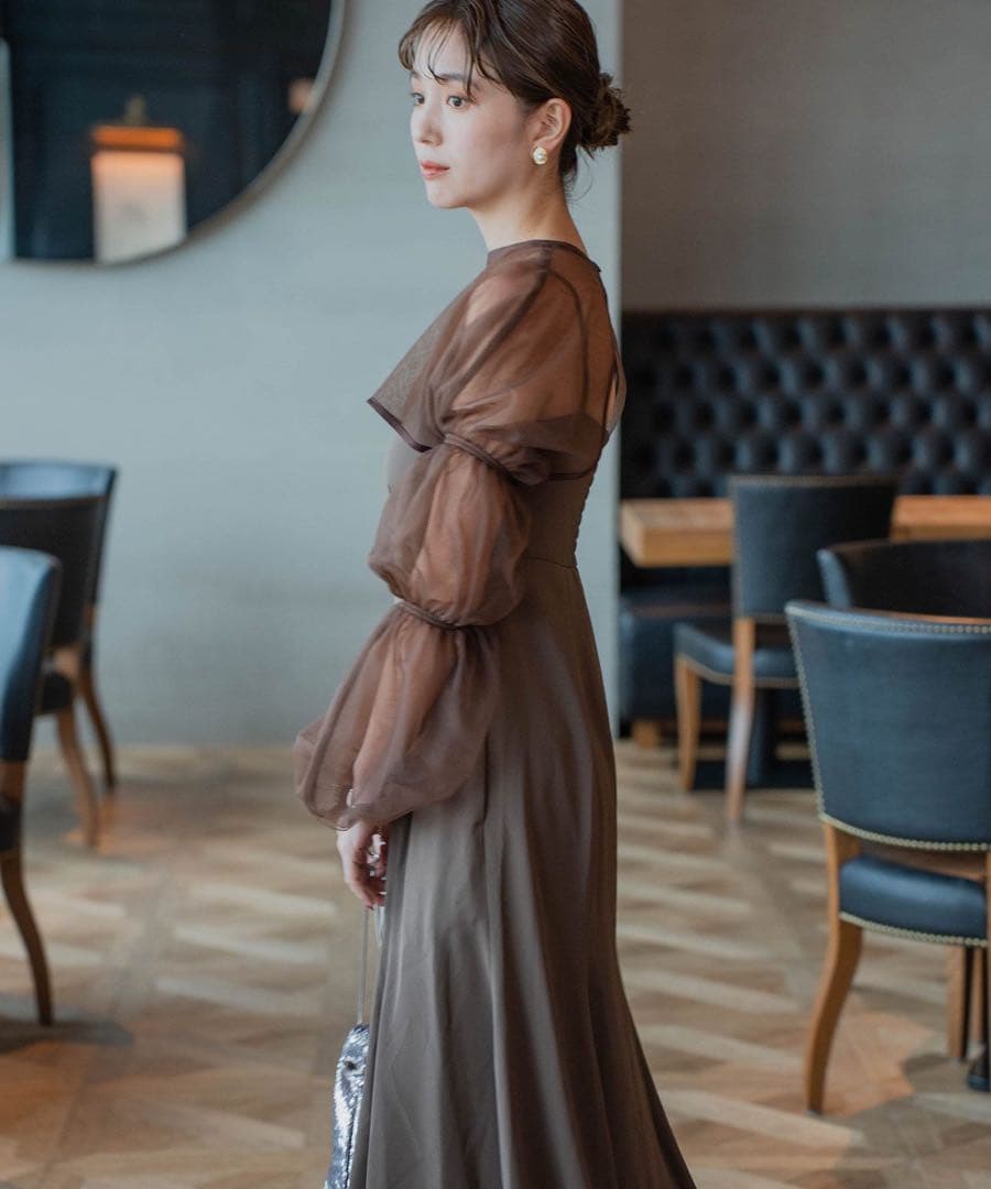 カスタネ アーバンブランシュ チュールレイヤードベアドレス オケージョンドレス