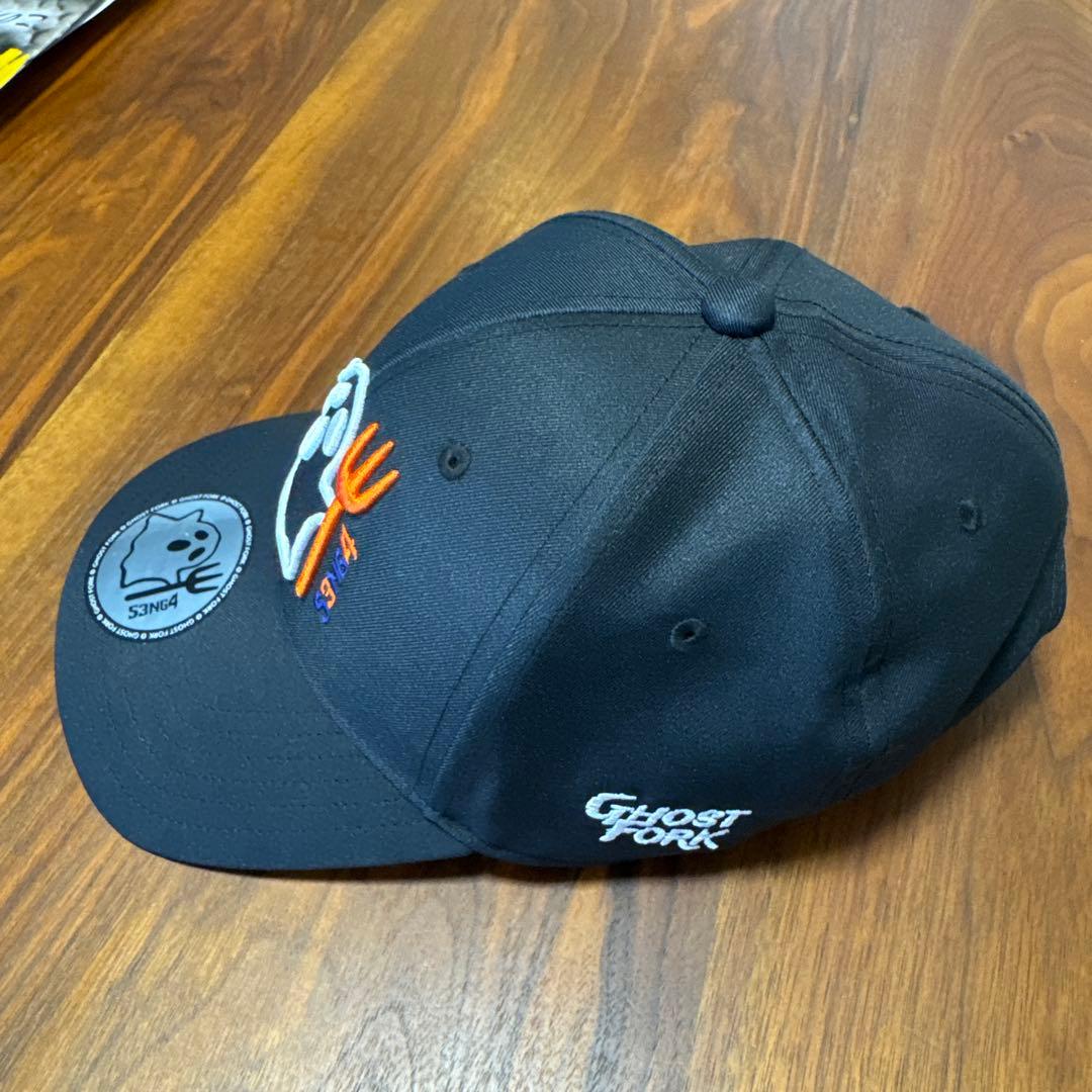 ZETT ゴーストフォーク　キャップ　ブラック
