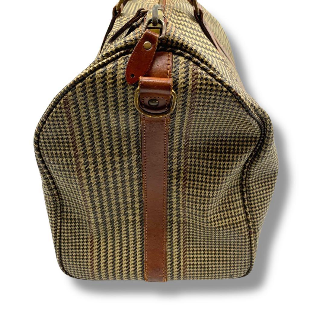 ポロ　ラルフローレン　千鳥柄　ボストン　ハンドバッグ