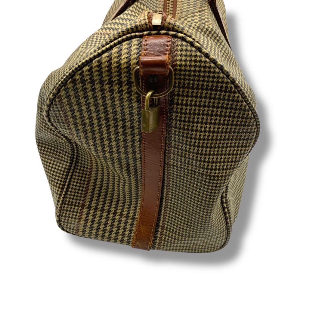 ポロ　ラルフローレン　千鳥柄　ボストン　ハンドバッグ