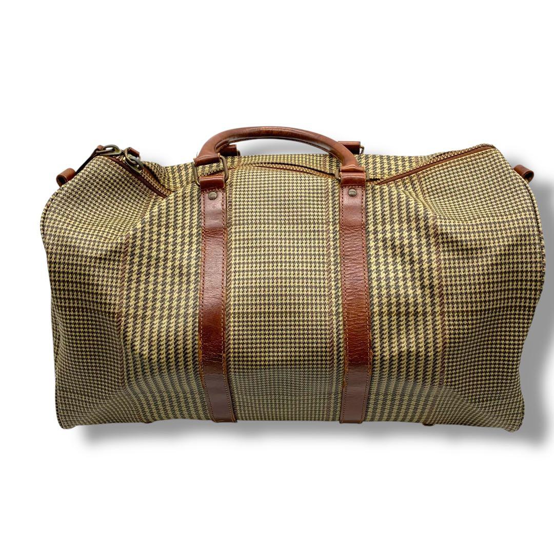 ポロ　ラルフローレン　千鳥柄　ボストン　ハンドバッグ