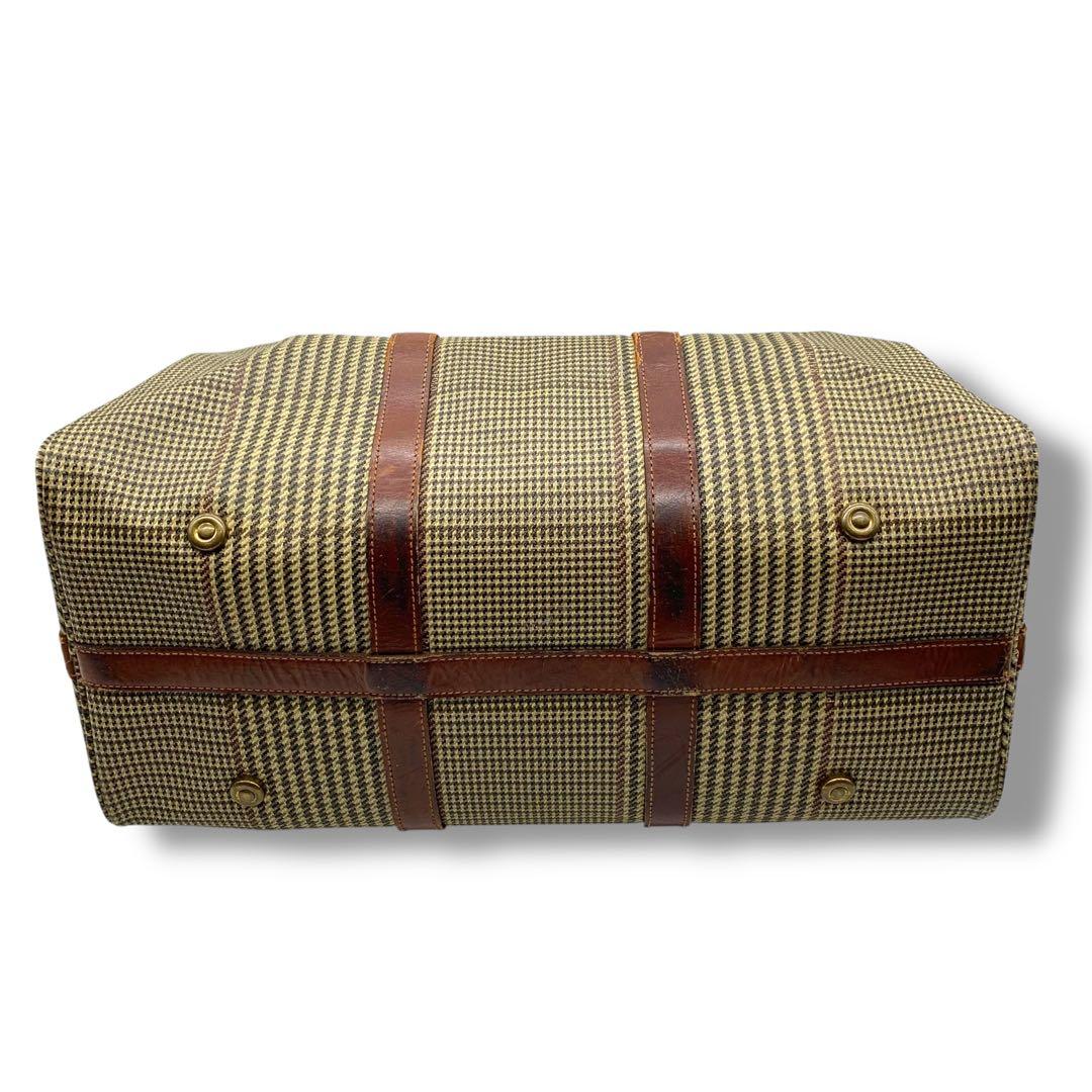 ポロ　ラルフローレン　千鳥柄　ボストン　ハンドバッグ