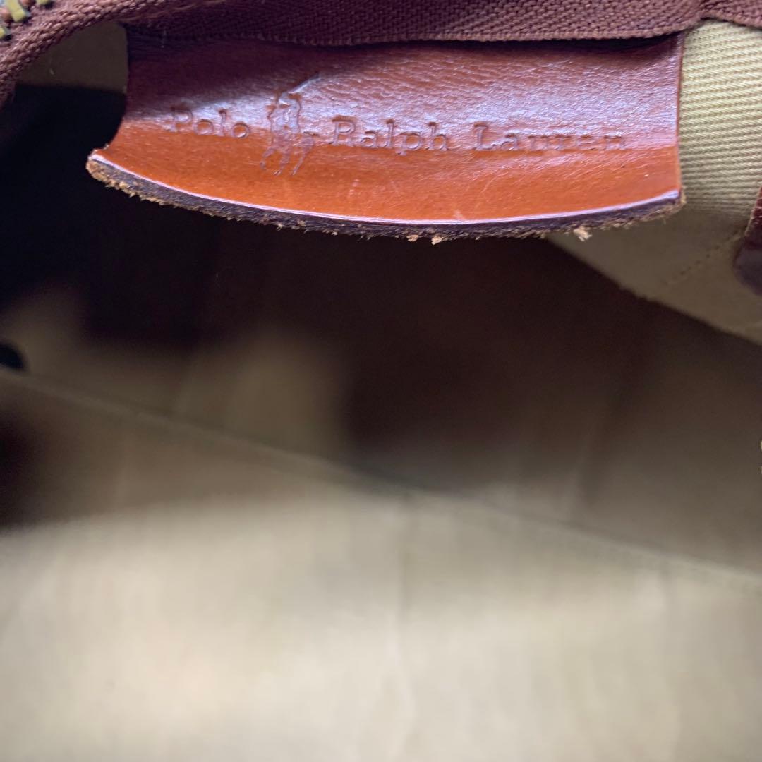 ポロ　ラルフローレン　千鳥柄　ボストン　ハンドバッグ