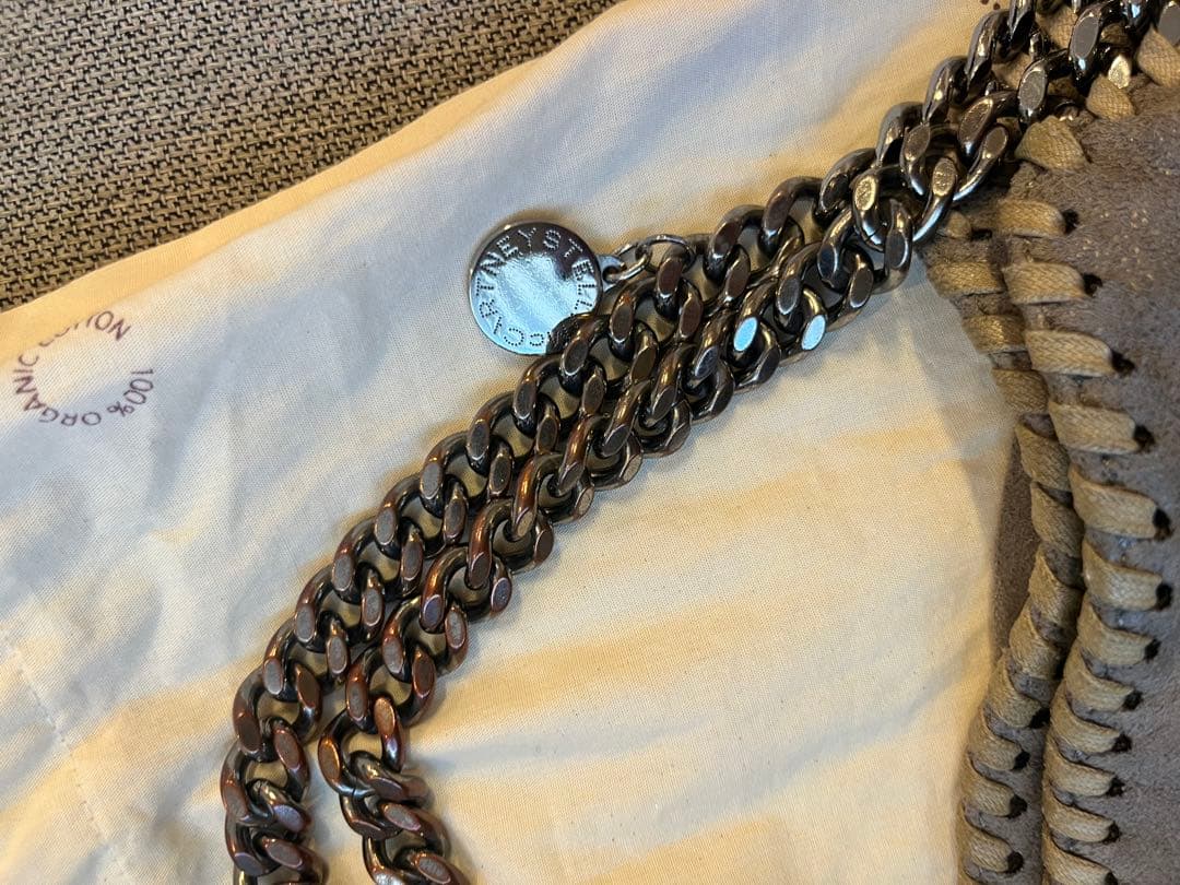 【大人気】ステラマッカートニーファラベラ グレー スエード ショルダーバッグ