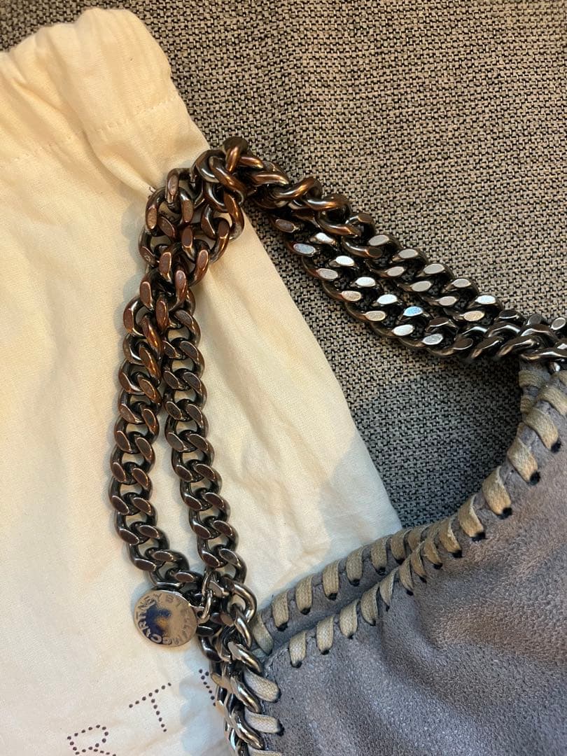 【大人気】ステラマッカートニーファラベラ グレー スエード ショルダーバッグ