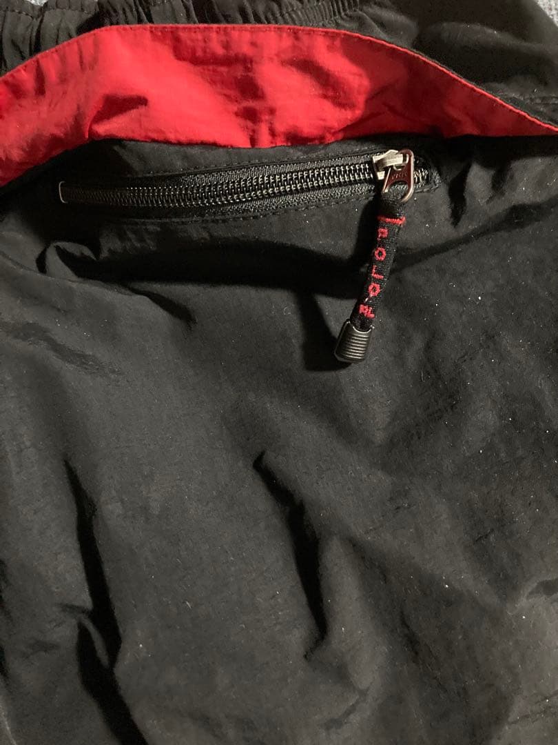 90s ポロスポーツ ナイロンパンツ 黒 L 刺繍ロゴ POLO SPORT