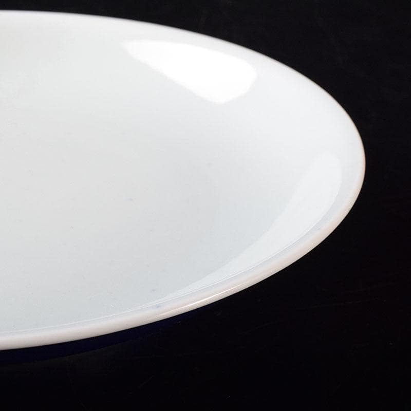 中国　大清雍正年製　藍釉皿　時代箱　C　7996